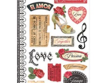 Stamperia Desire Rub-On - Stamperia - Rub On - Desire - Ephemera - Embellishments- Stickers - Scrapbooking - DFLRB05