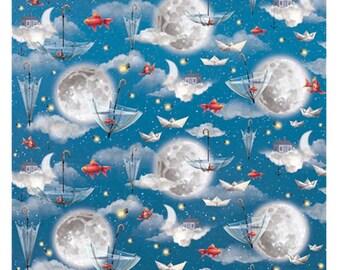 Ciao Bella Moonlight Umbrellas Rice Paper - Umbrellas - Rice Paper - Ciao Bella Papers - Moon and Me - Decoupage