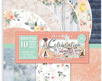 Stamperia Celebration Johanna Rivero Papier do scrapbookingu 8x8 - Stamperia - Papier do scrapbookingu - Celebration - Johanna Rivero - Papier kwiatowy