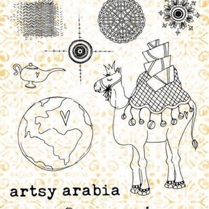 Studio Light Art by Marlene Artsy Arabia Clear Stamp Set - Selos - Art Journal - Selo Artsy Arabia - Arte por Marlene - Studiolight