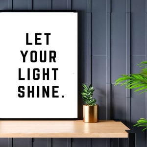 Let Your Light Shine • Printable • Instant Digital Download ...