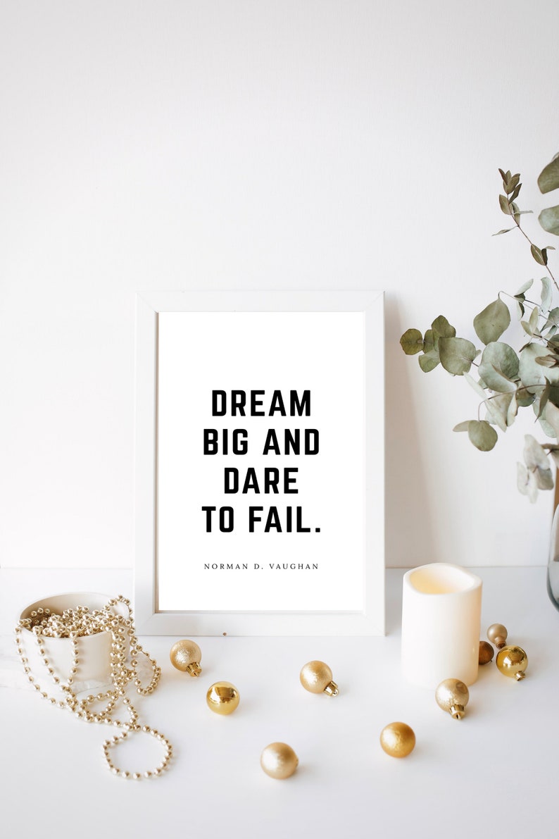 Dream Big Printable Instant Digital Download Motivation - Etsy