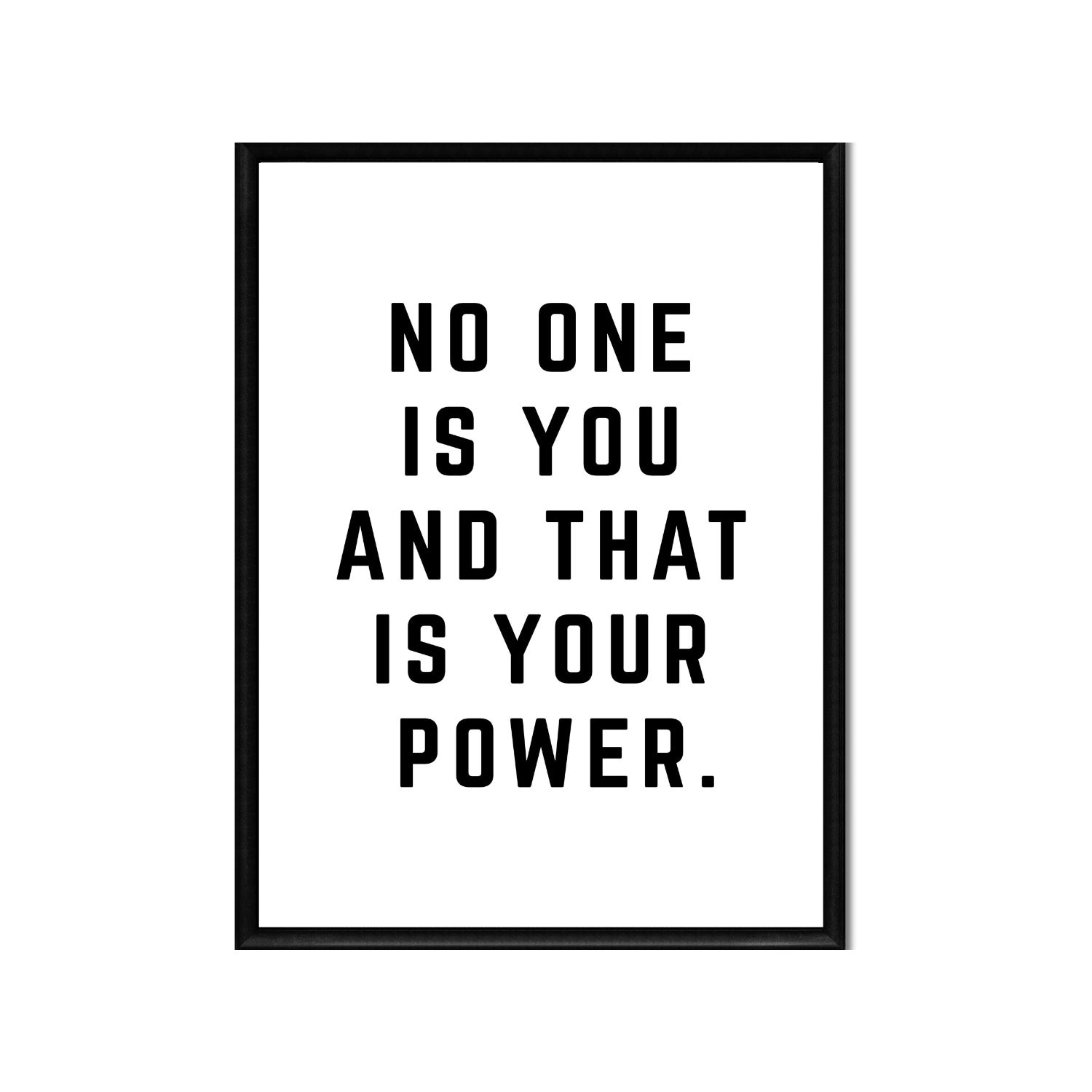 No one is you and that is your super power - hand drawn quotes  illustration. Funny humor. Life sayings. Art Print by The Life Quotes