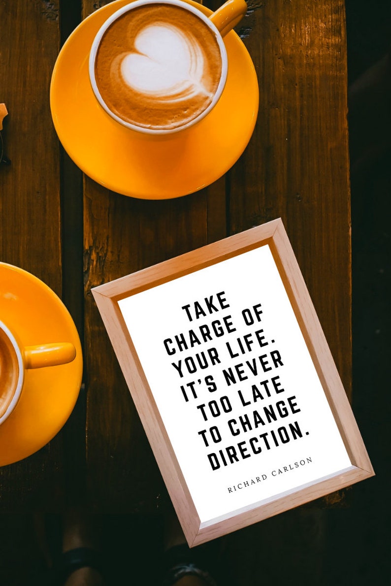 Take Charge of Your Life Printable Instant Digital Download Motivation Inspirational Quote Print Home Decor Art Black & White image 6