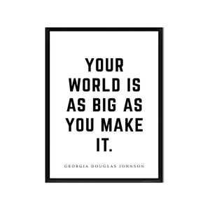 Big World Printable Instant Digital Download Motivation Inspirational ...