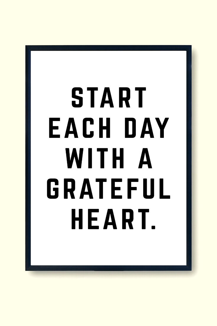 Start Each Day With a Grateful Heart 11x14 Printable | Etsy