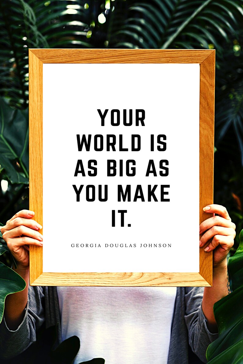 Big World Printable Instant Digital Download Motivation Inspirational ...
