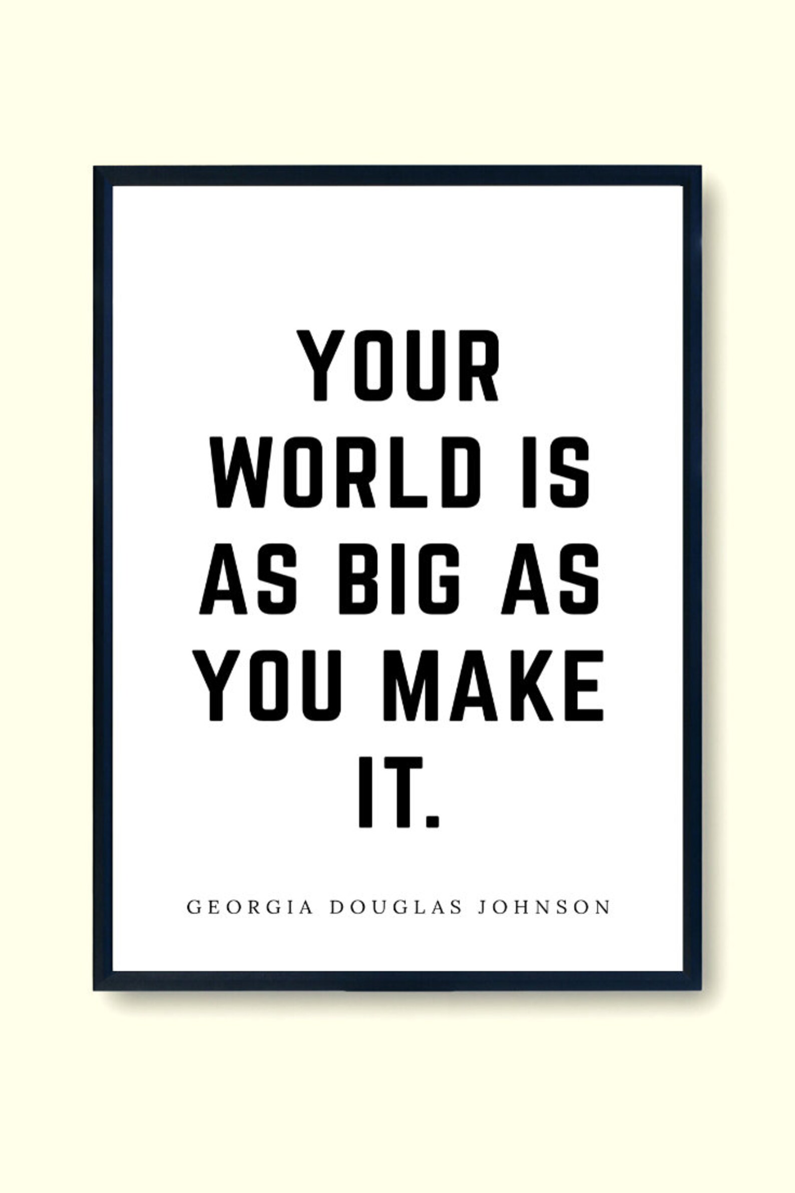 Big World Printable Instant Digital Download Motivation Inspirational ...
