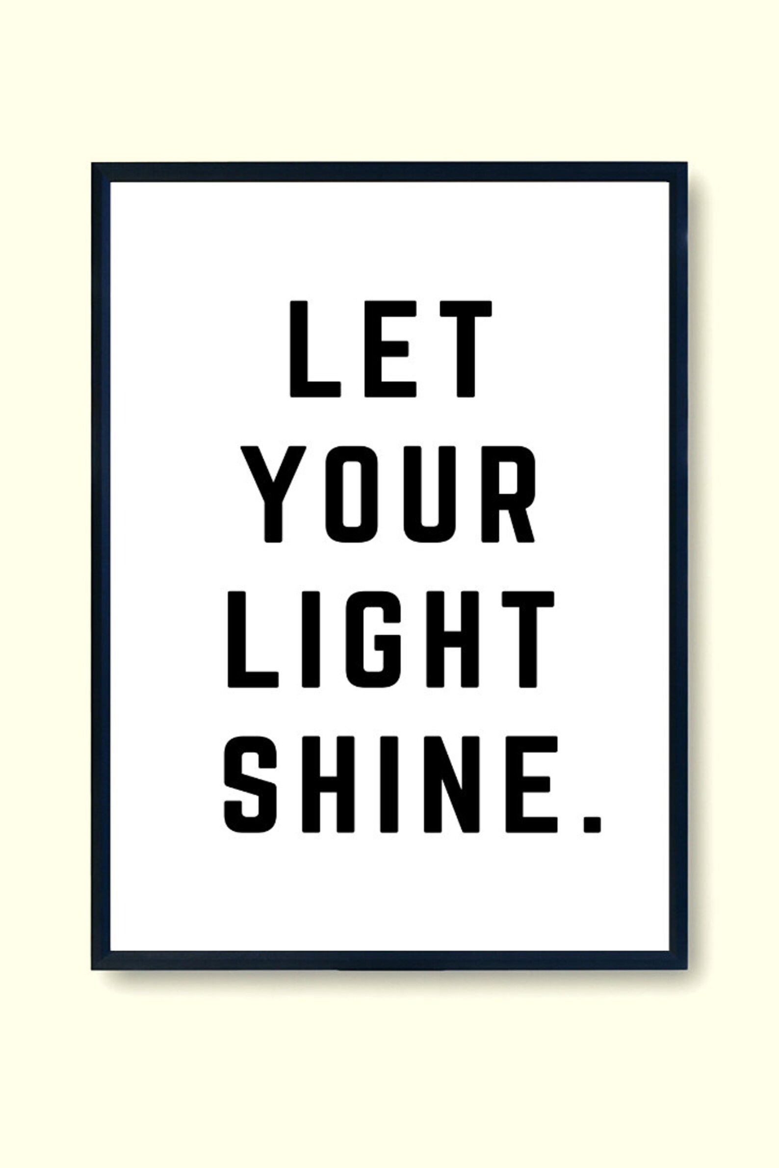 Let Your Light Shine Printable Instant Digital Download - Etsy
