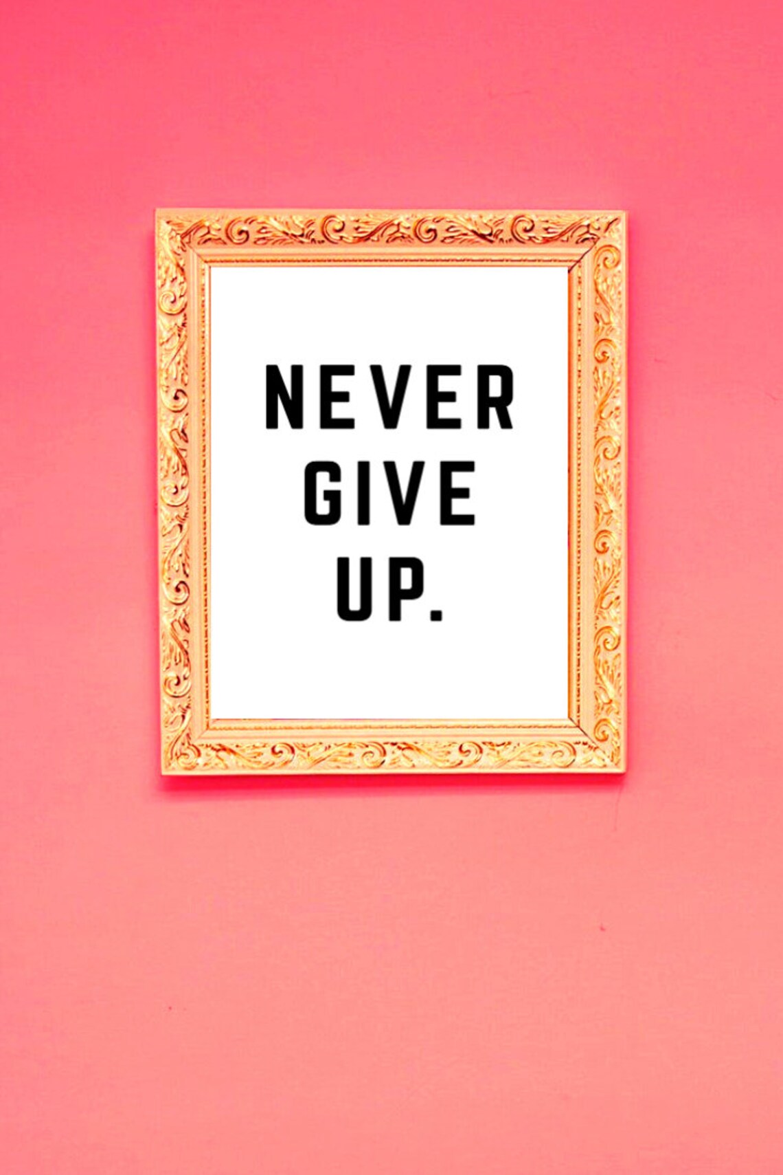 Never Give up Printable Instant Digital Download Motivation ...