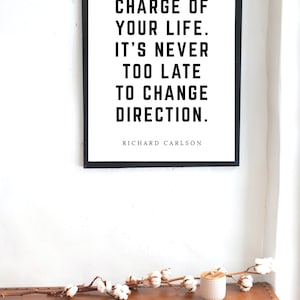 Take Charge of Your Life Printable Instant Digital Download Motivation Inspirational Quote Print Home Decor Art Black & White image 5