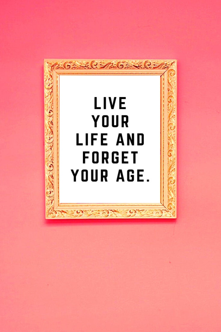 Live Your Life Vintage and Fabulous Quote Instant Download 