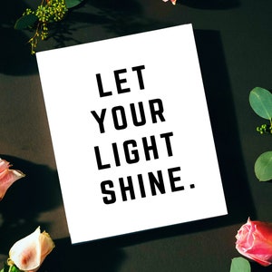 Let Your Light Shine • Printable • Instant Digital Download ...