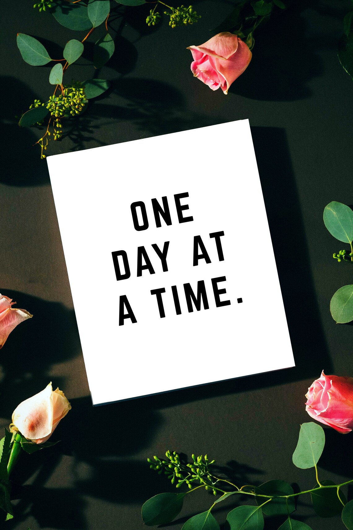 One Day at a Time Printable Instant Digital Download Motivation Inspirational Quote Print Home ...