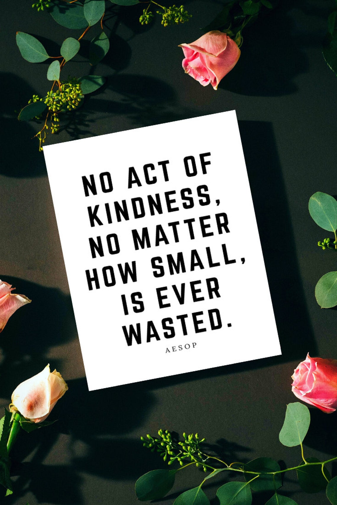 No Act of Kindness Aesop • Printable • Instant Digital