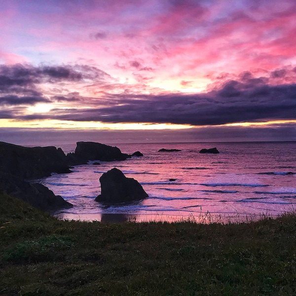 Ocean Sunset Digital Print, Nature Wall Art, Home Decor Photo Downloads, Oregon Coast Photograph, Office Decor, Beach Sunset Photo, Art Gift