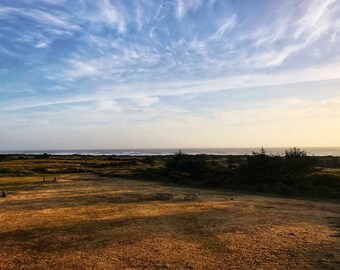 Photo de coucher de soleil sur la côte de l'Oregon, art mural nature (téléchargement numérique)