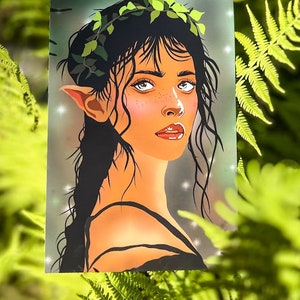 Lámina artística de la diosa elfa