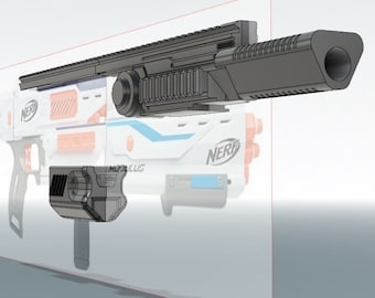 Nerf Modulus Mediator Body Kit STL – 3D-Druckdateien zum digitalen Download, individuelle kosmetische Abdeckung für den Tacticool Blaster