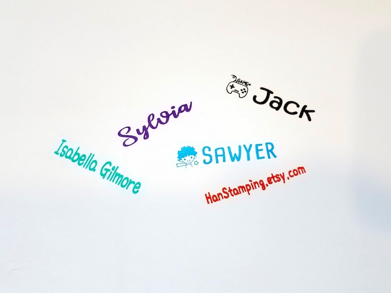 Custom Name Stamp: Personalized Self-Inking Stamp 40x10mm(1.57” x 0.4”) image 5