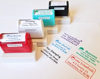 Custom Self-Inking Address Stamp: Personalized Design, 60x30mm