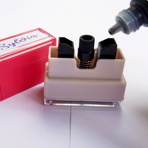 Custom Name Stamp: Personalized Self-Inking Stamp 40x10mm(1.57” x 0.4”) image 7