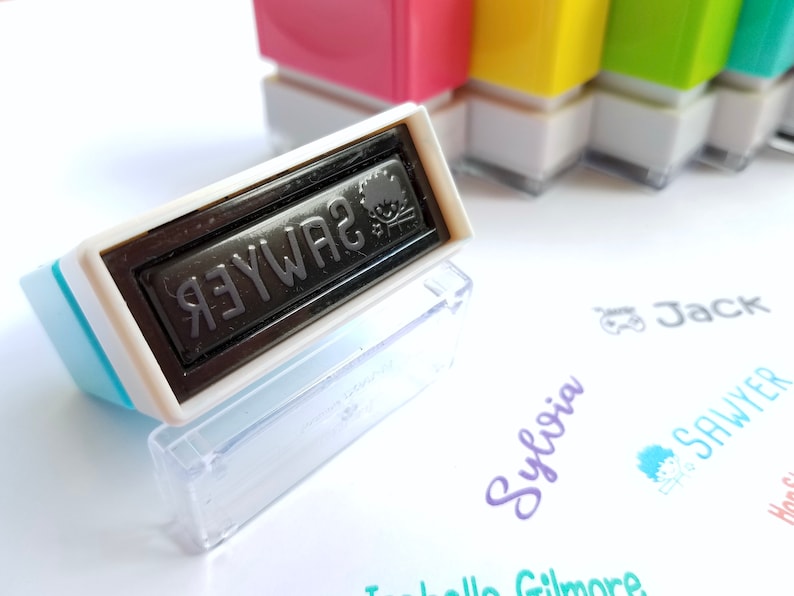 Custom Name Stamp: Personalized Self-Inking Stamp 40x10mm(1.57” x 0.4”) image 6
