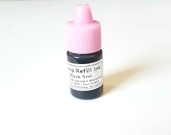 Ink Refill- 5ml. Oil Based Ink for Self Inking Stamps.