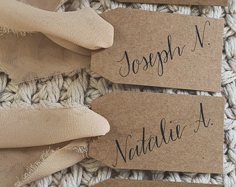 Personalized Calligraphy Hand Tags / Gift Tags / Weddings / Special Events