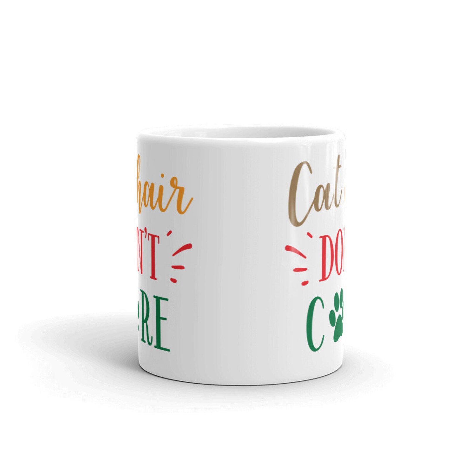 Cat Mug Cat Hair Don't Care Cats Etsy