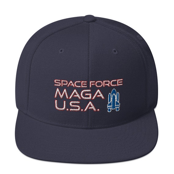 Space Force Black Hat One Size USSF Cap