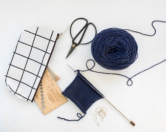 Knit Notions Kit, Six Piece Set, Knitting Gift