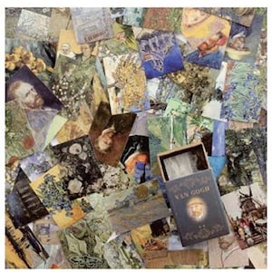 Van Gogh 100 pièces/pages histoire rétro vintage papier kraft scrapbooking fabrication de cartes projet de journalisation indésirable journal intime bricolage décoration ferraille