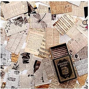 Livres précédents 100 pièces/pages histoire rétro vintage papier kraft scrapbooking fabrication de cartes projet de journalisation indésirable journal intime bricolage décoration ferraille