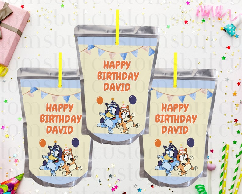 Bluey Caprisun Printable Bluey Themed Birthday Caprisun - Etsy Hong Kong