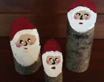 Handmade Wood Santa