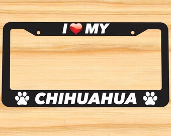 BEAGLE PAW LOVE PET DOG METAL LICENSE PLATE FRAME TAG HOLDER
