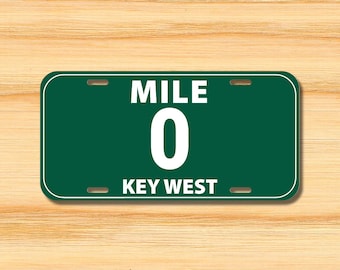 Mile 0 Sign Christmas Ornament Wooden Tree Decoration with Hand Painted Key West Mile Marker Zero