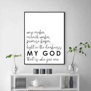 Way Maker Sinach Lyrics Art Print, Way Maker Lyrics, Way Maker, Miracle Worker, Promise Keeper, Light in the Darkness, My God, Wall Sign