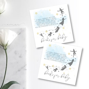 Moderne Silhouette Flying Books für Baby Karte, Aquarell Himmel Baby Shower, einzigartiges Baby Shower Theme, Aquarell Bibliothek für Bay für Baby