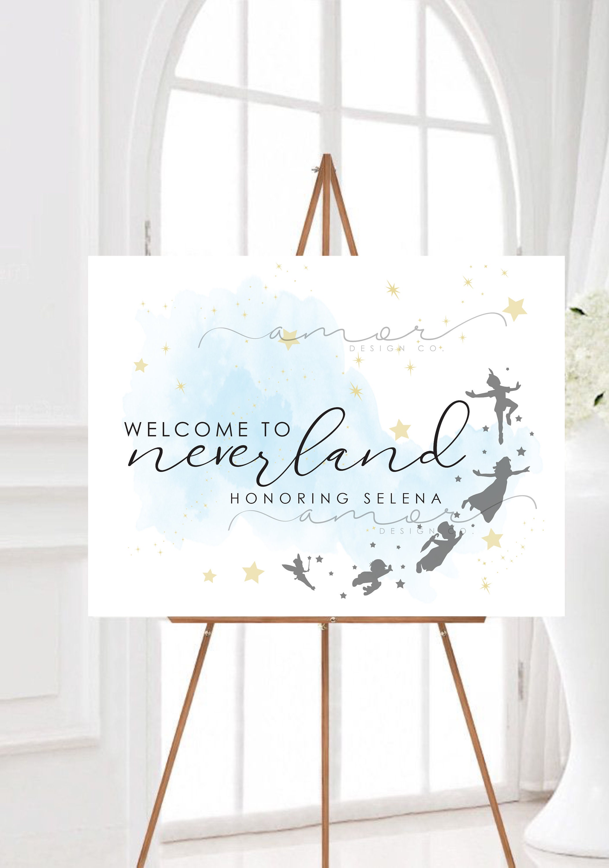 DIGITAL Modern Silhouette Watercolor Welcome Sign, Welcome Flying Sky  Banner, Neverland Baby Shower, Watercolor Birthday -  Canada