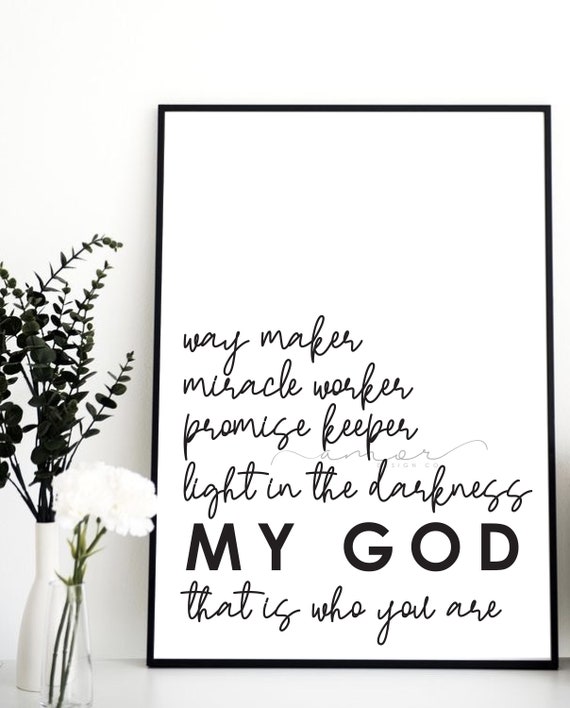 Way Maker Sinach Lyrics Art Print, Way Maker Lyrics, Way Maker, Miracle  Worker, Promise Keeper, Light in the Darkness, My God, Wall Sign 