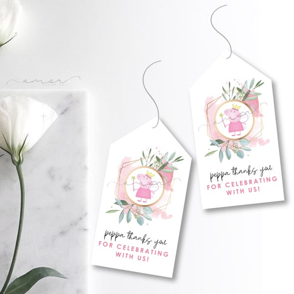 Peppa Pig Tags - Etsy