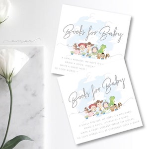 A Boy Story Baby Shower Books para tarjetas de bebé, Modern Boy Story, Minimal Boy Story Insert, Cloud Boy Story, It's a Boy Story