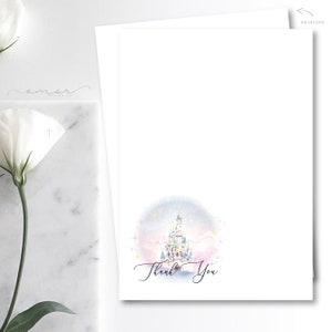 Carte de remerciement Modern Castle Baby Shower, carte de remerciement Pastel Castle, remerciement Pastel minimaliste, carte de remerciement Once Upon A Time, douce