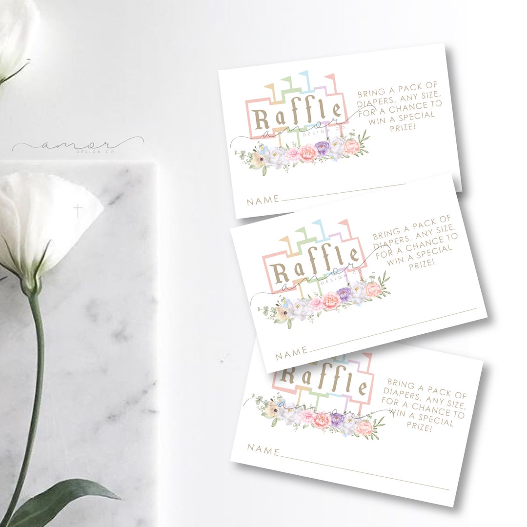 Babyland Baby Shower Raffle Tickets, Raffle Insert, Modern, Minimal ...