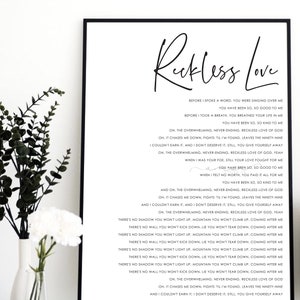 Cory Asbury, Isreal Houghton Reckless Love Worship Lyrics Art Print ...