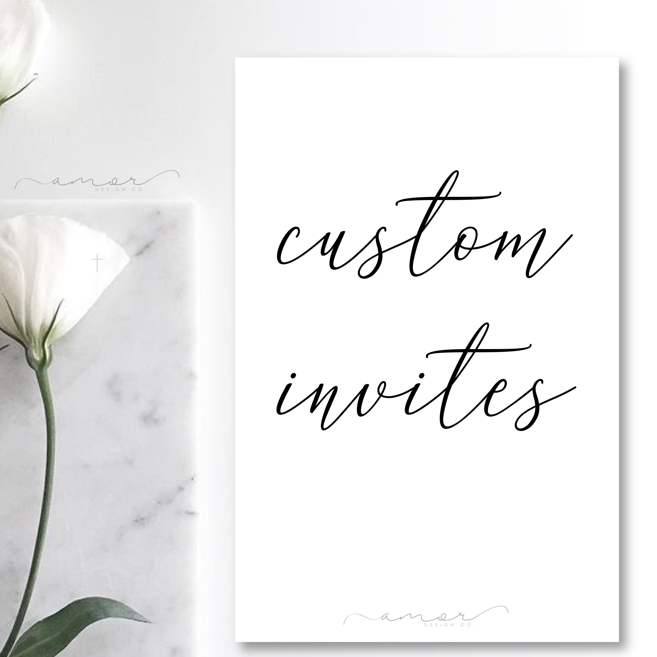 Custom Printed Invitations With Envelopes 5x7 Printed Etsy