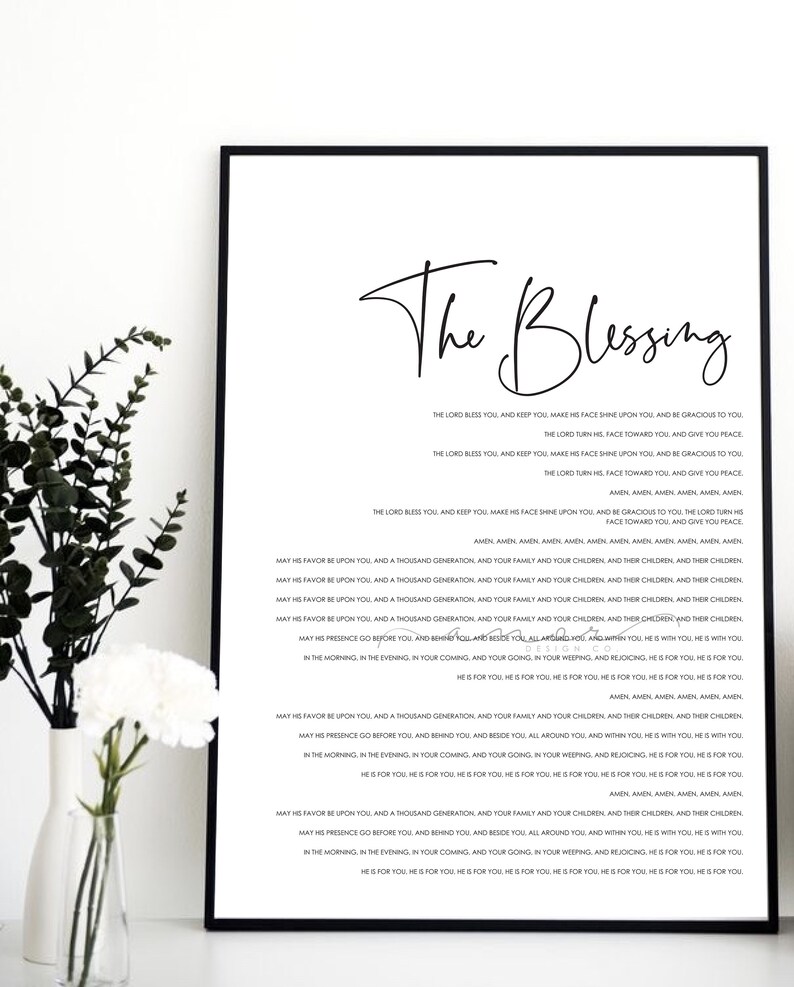 The Blessing Elevation Worship Lyrics Art Print Elevation Etsy