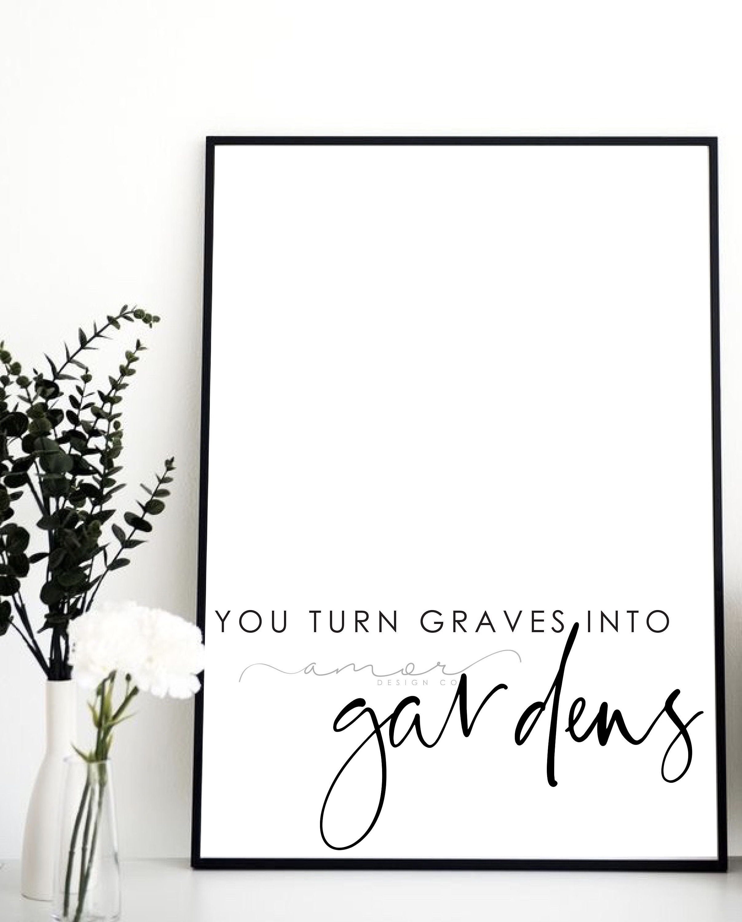 Graves into Gardens Elevation Worship Lyrics Art Print Etsy